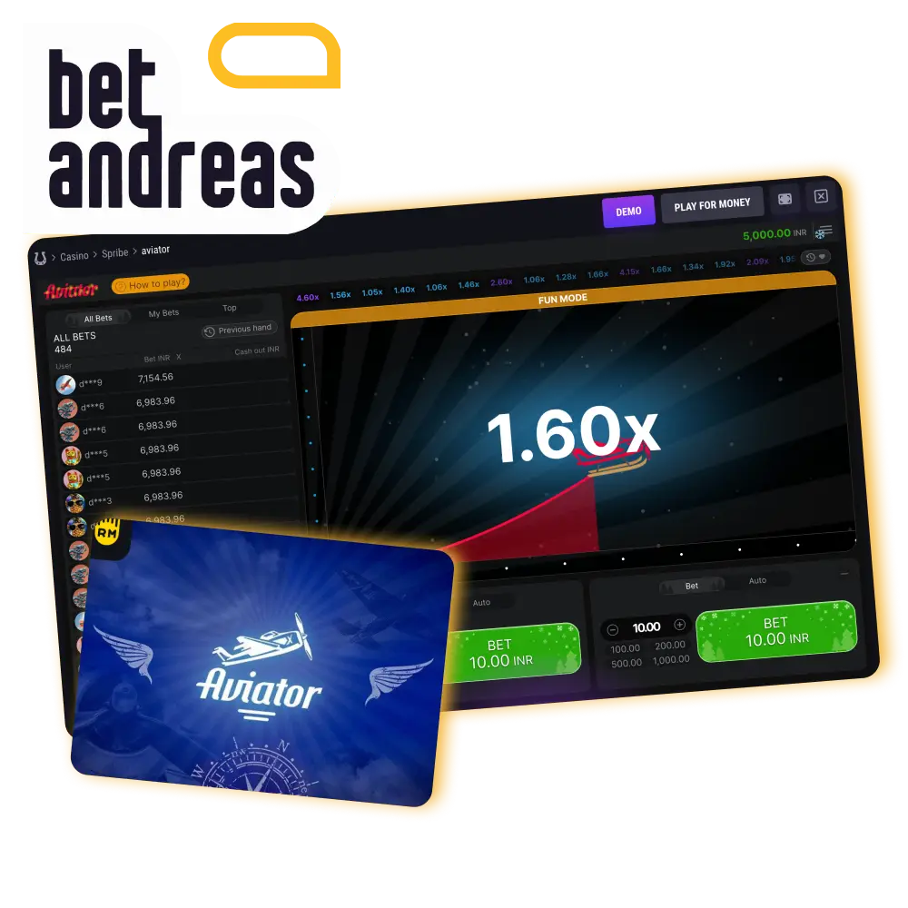 Take off and place your bet with Aviator at BetAndreas!