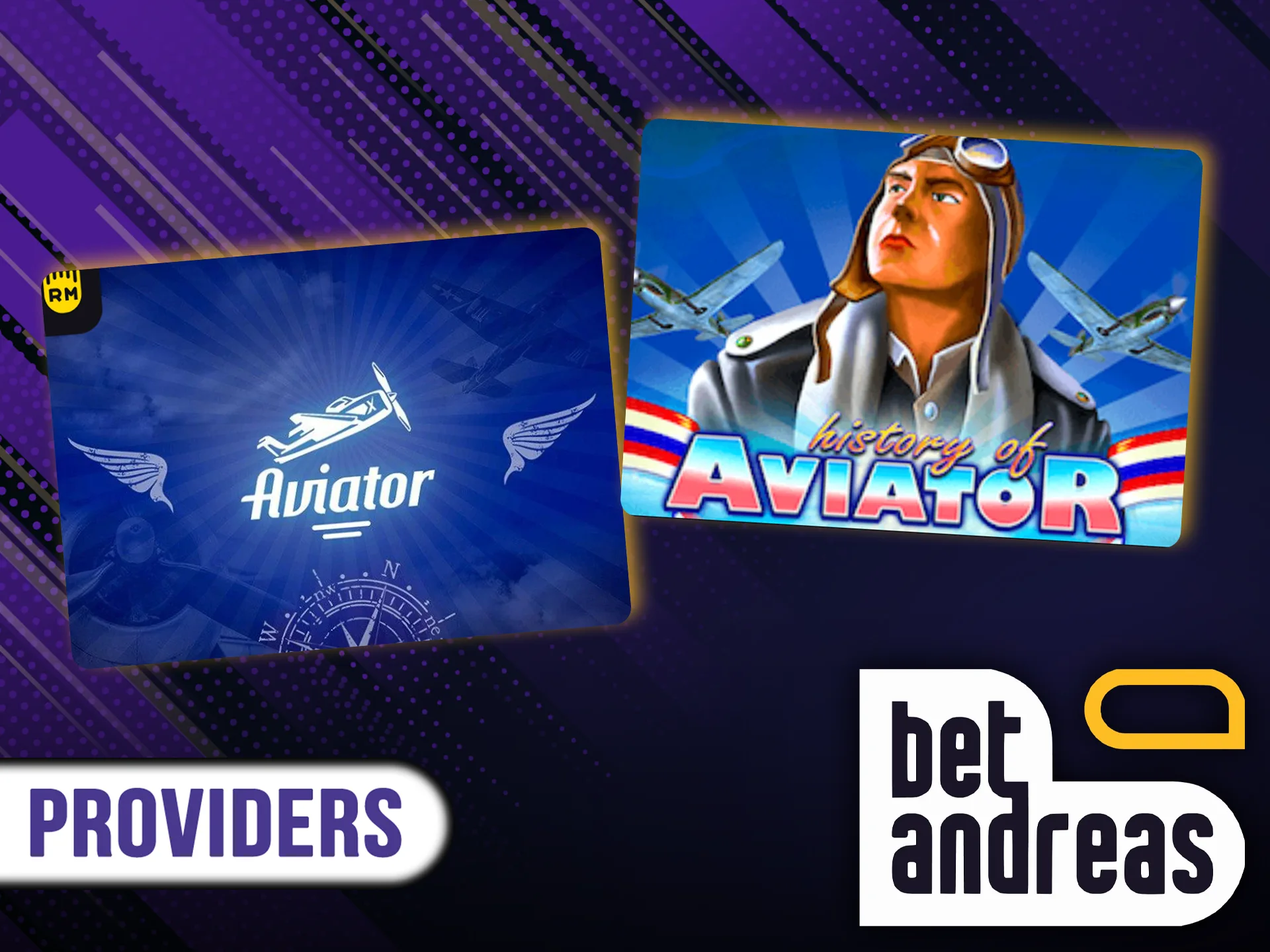 On BetAndreas you can find the Aviator game from two providers.