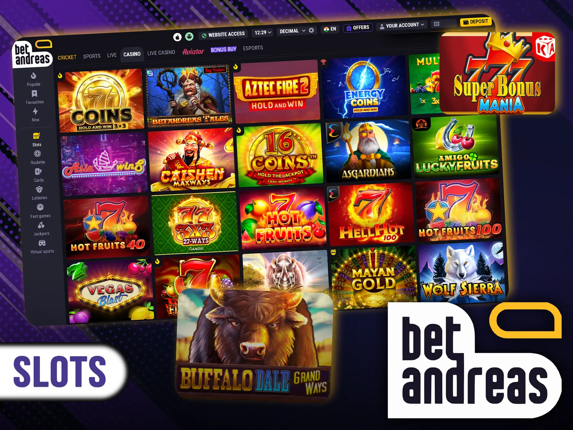 Spin the reels and win big with BetAndreas.