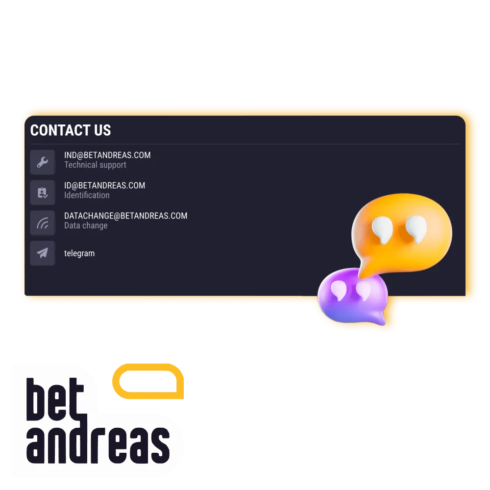 Explore ways to contact BetAndreas support for assistance.