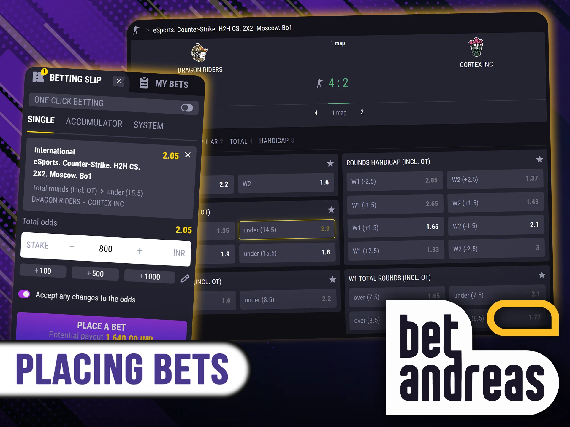 Cybersports fans will love betting at BetAndreas.