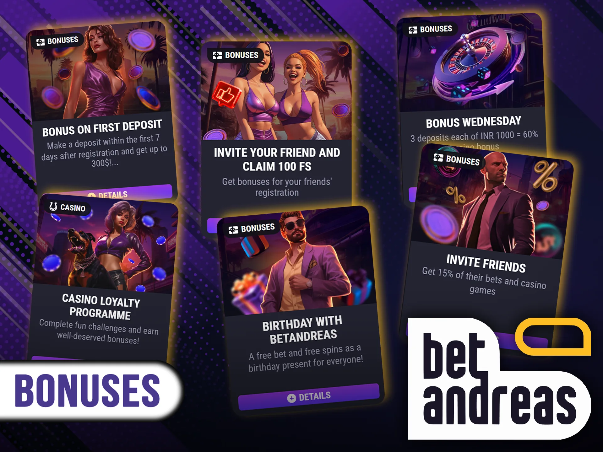 Check out what live casino bonuses you'll find at BetAndreas.