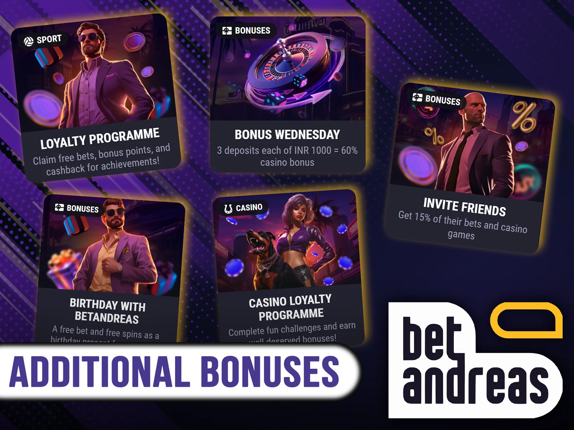 At BetAndreas, you'll find plenty of bonuses.