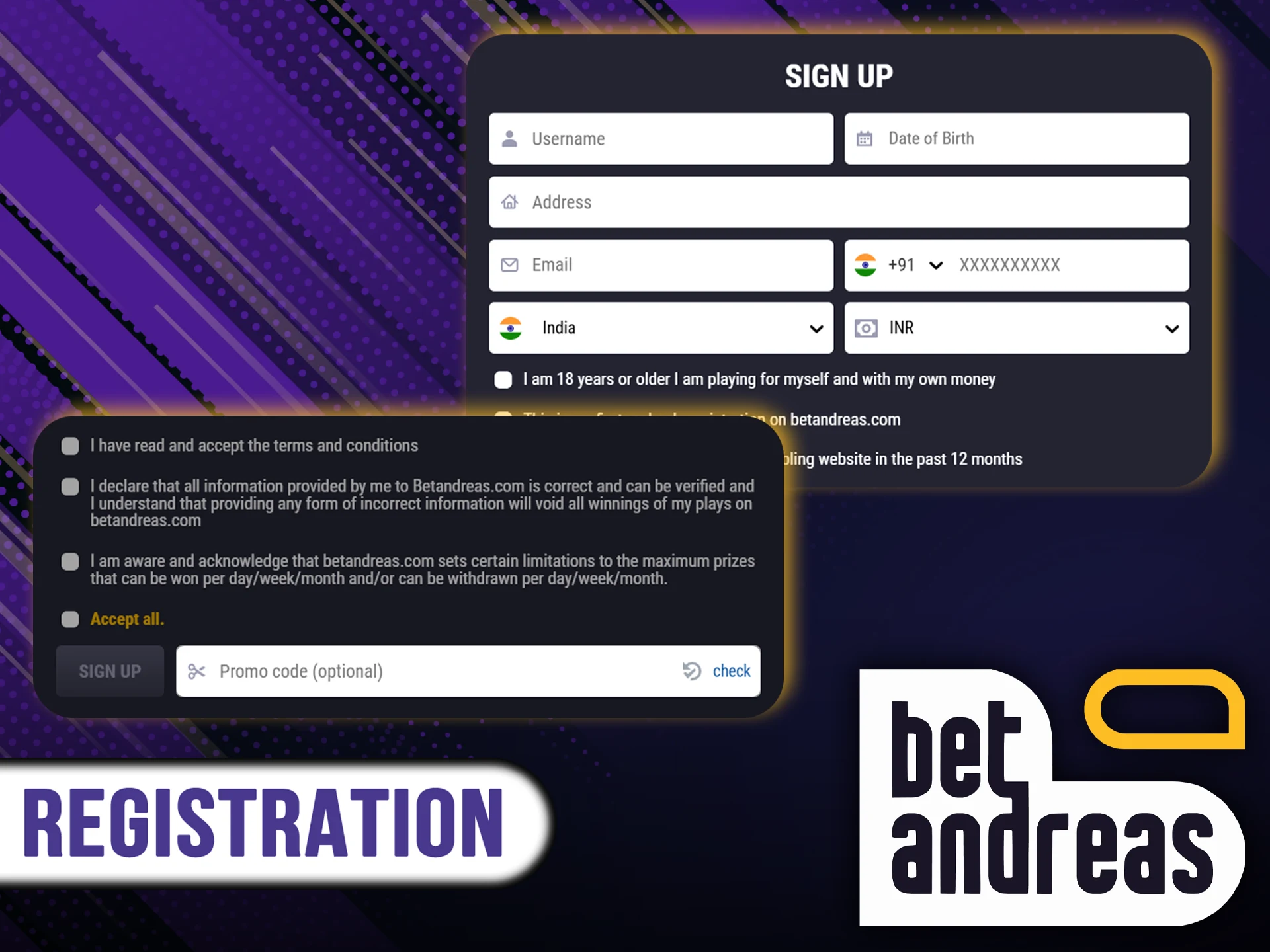 Every new player can get a bonus from BetAndreas thanks to a promo code.