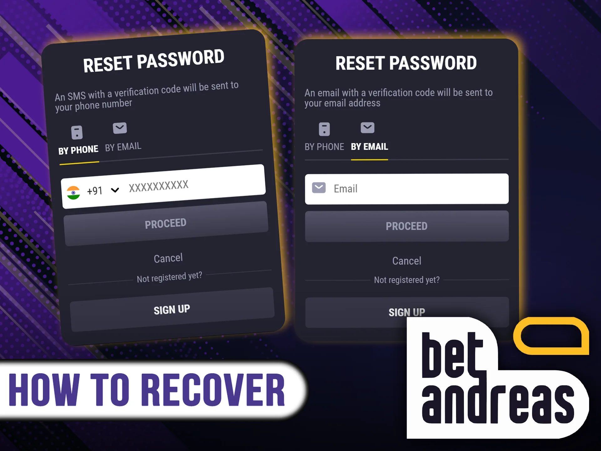 If you have forgotten your BetAndreas account password, it is possible to recover it.